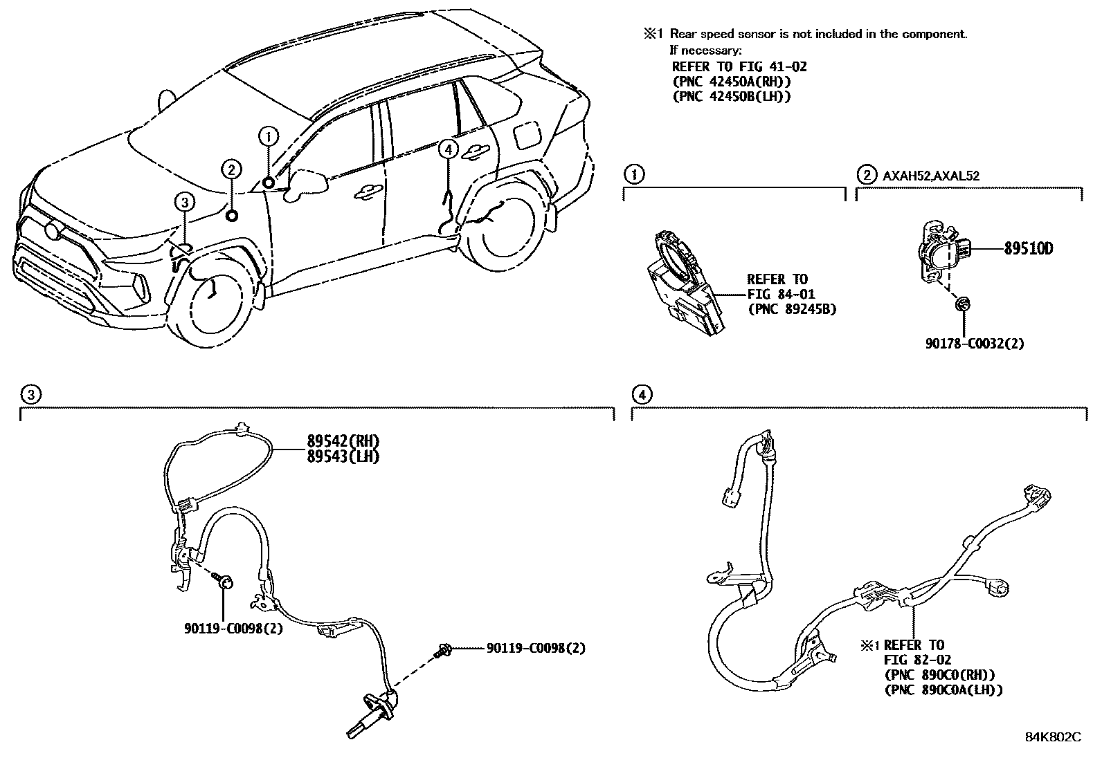 Toyota RAV4 ABS 和 VSC EPC diagram — 84K802C