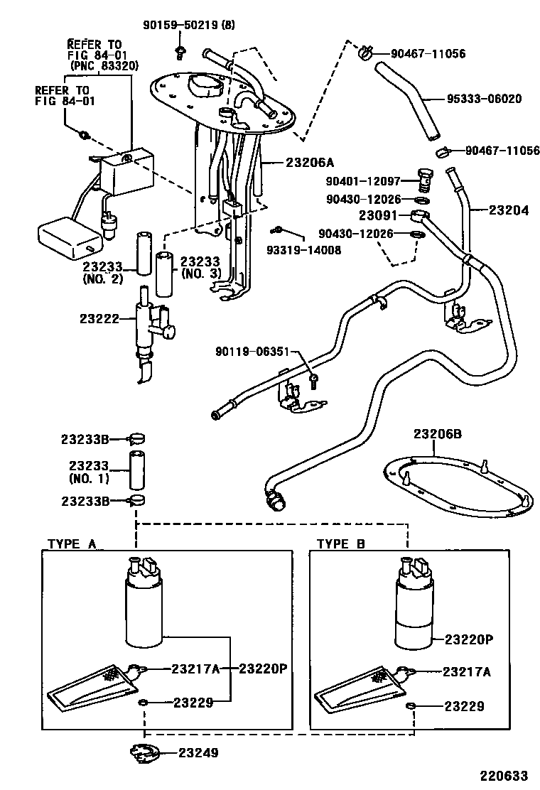 Toyota RAV4 燃油喷射系统 EPC diagram — 220633