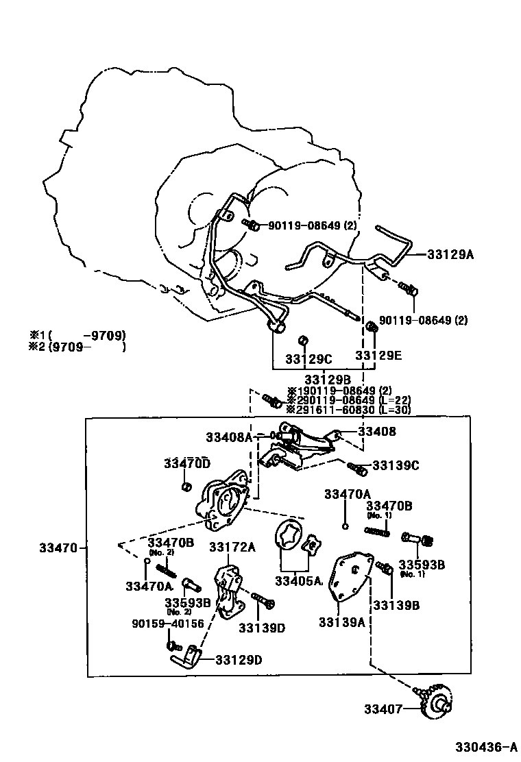 Toyota RAV4 油泵、油冷却器和配管(MTM) EPC diagram — 330436A