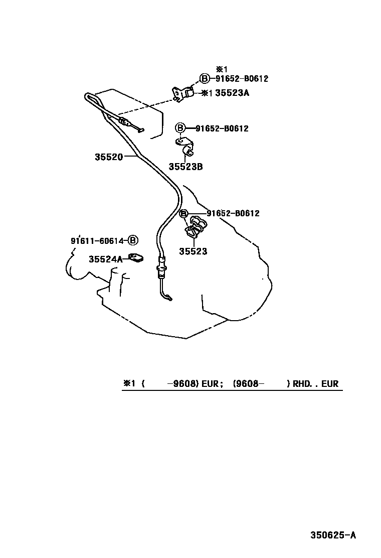 Toyota RAV4 节气阀连杆和阀杆(ATM) EPC diagram — 350625A