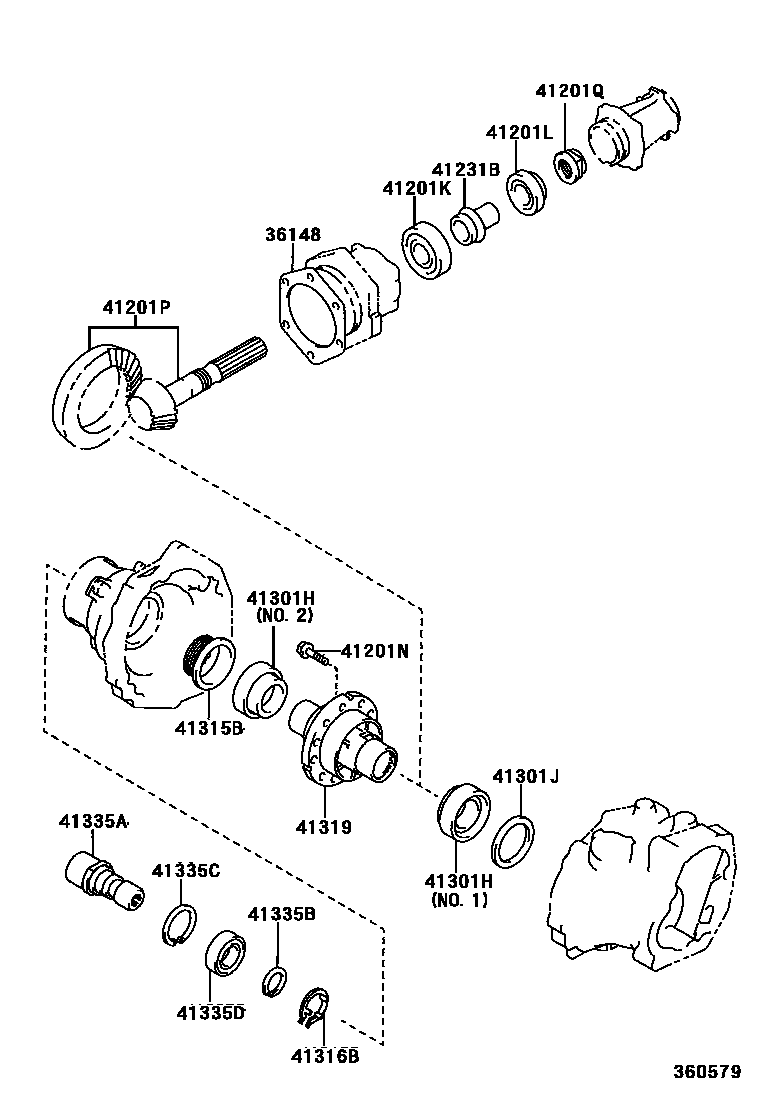 Toyota RAV4 Transfer Gear EPC diagram — 360579