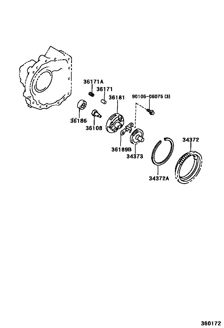 Toyota RAV4 分动器油泵 EPC diagram — 360172