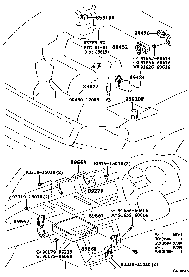 Toyota RAV4 电子燃油喷射系统 EPC diagram — 841464A