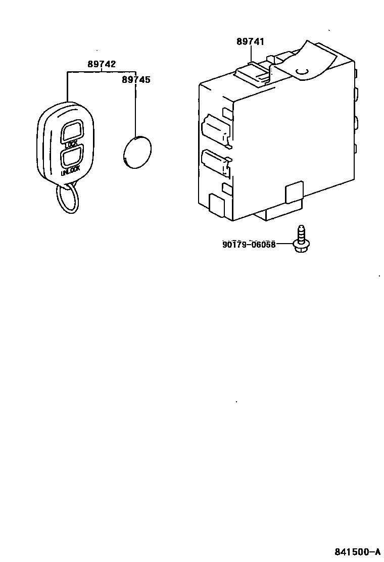 Toyota RAV4 遥控门锁 EPC diagram — 841500A