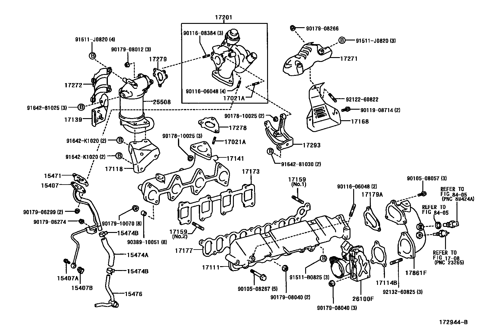 Toyota RAV4 Manifold EPC diagram — 172944B