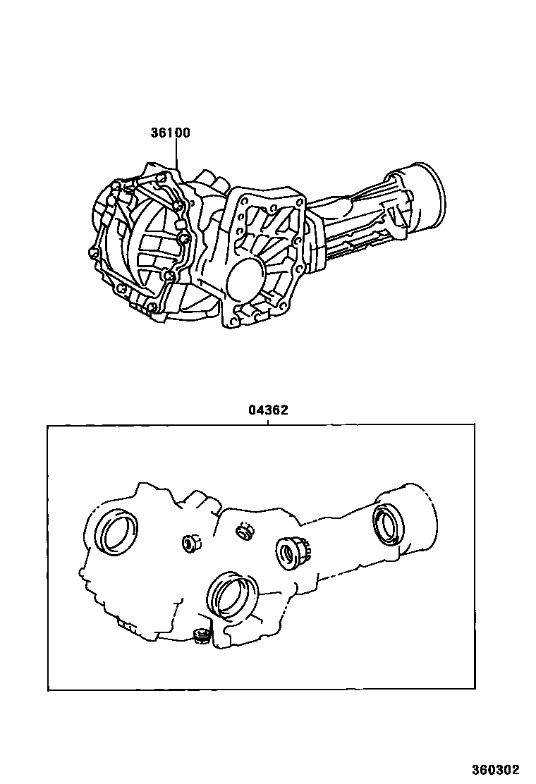 Toyota RAV4 Transfer Assembly & Gasket Kit EPC diagram — 360302