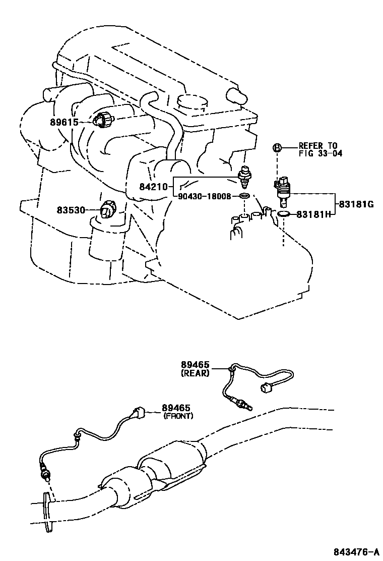 Toyota RAV4 开关和继电器和ECU EPC diagram — 843476A