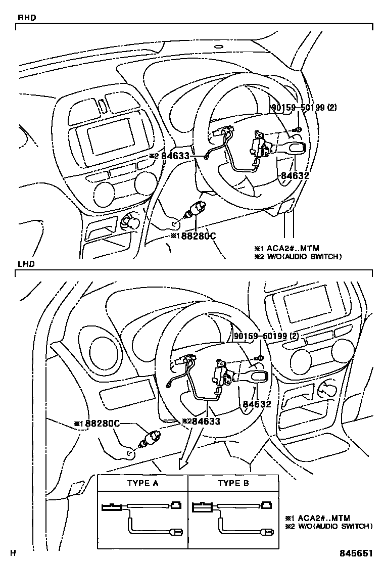 Toyota RAV4 巡航控制(自动行驶) EPC diagram — 845651