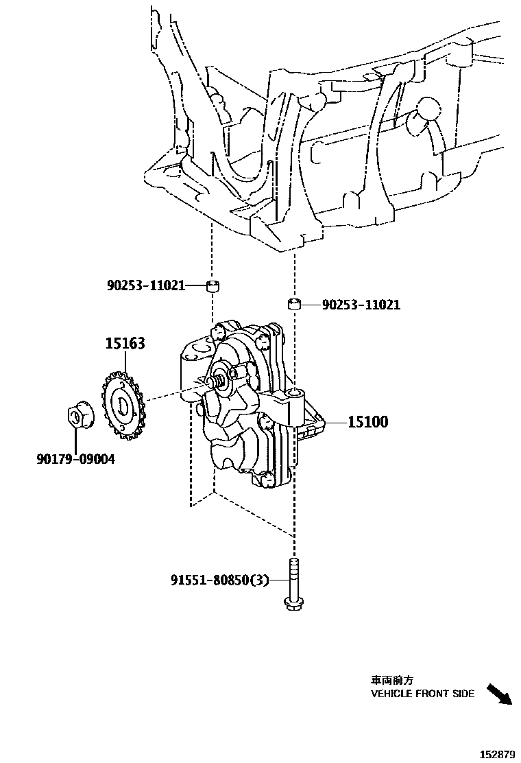 Toyota RAV4 Engine Oil Pump EPC diagram — 152879