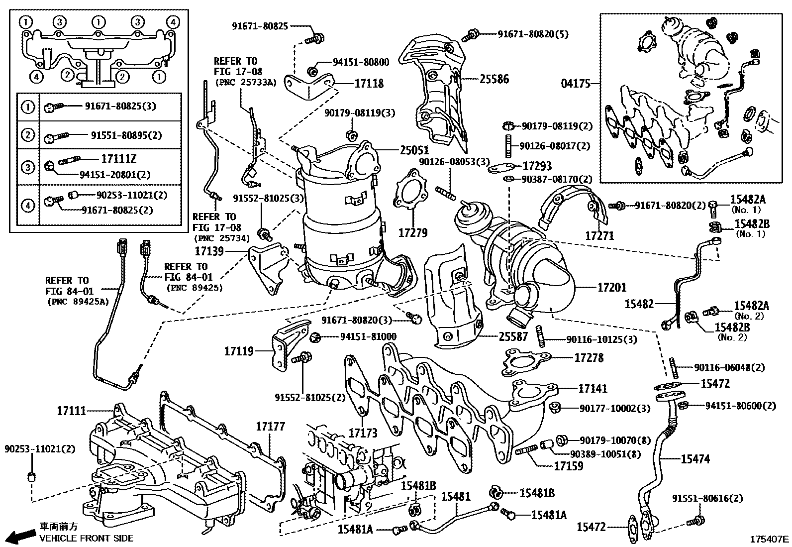 Toyota RAV4 Manifold EPC diagram — 175407E