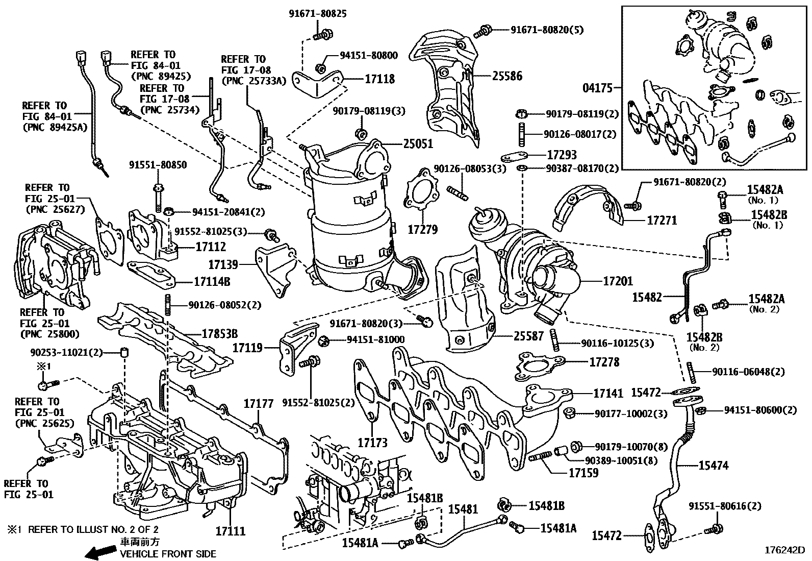 Toyota RAV4 Manifold EPC diagram — 176242D