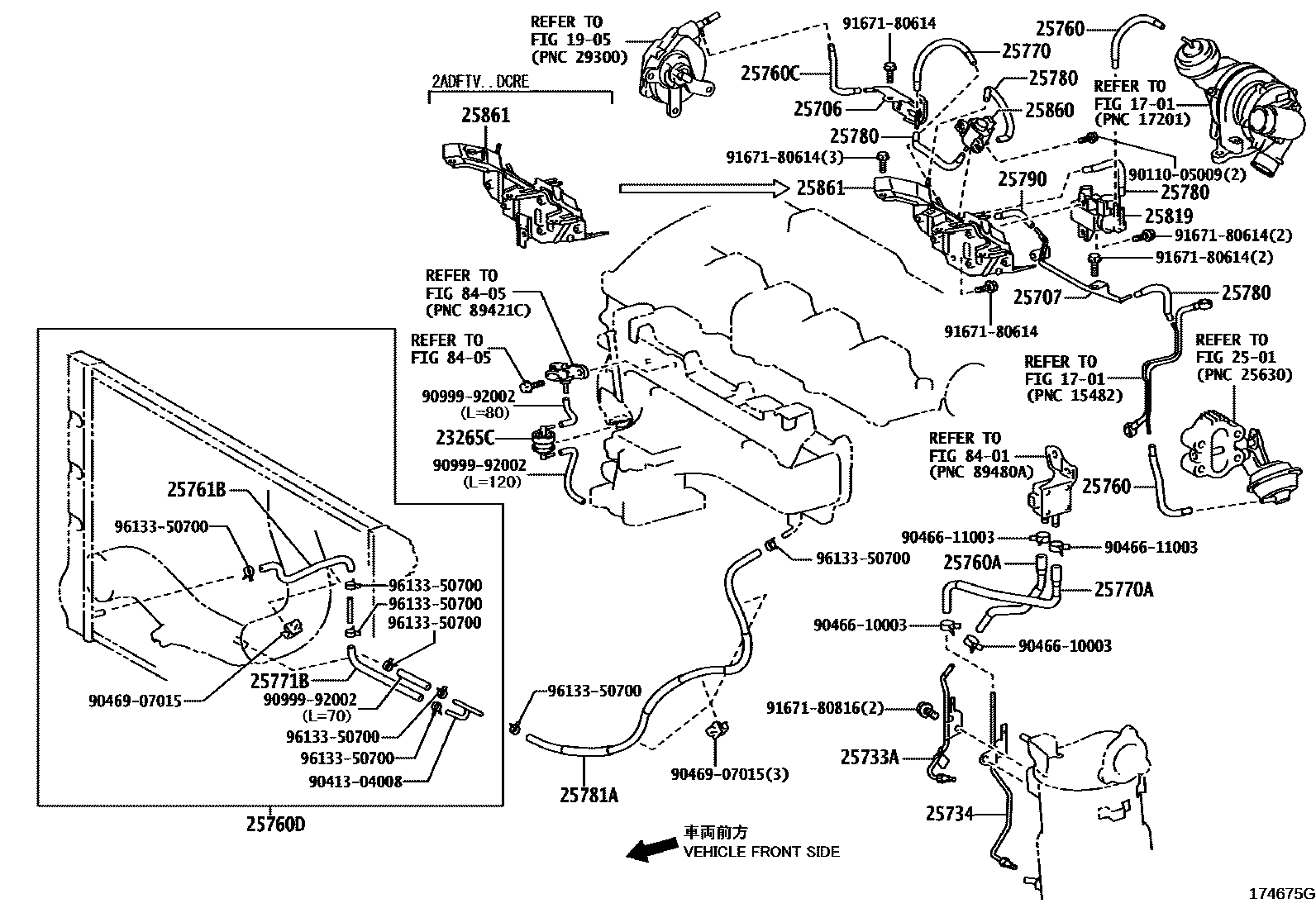 Toyota RAV4 vacuum tube EPC diagram — 174675G