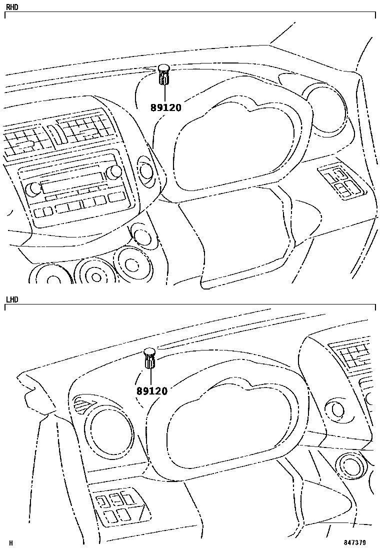 Toyota RAV4 自动灯控系统(灯控) EPC diagram — 847379
