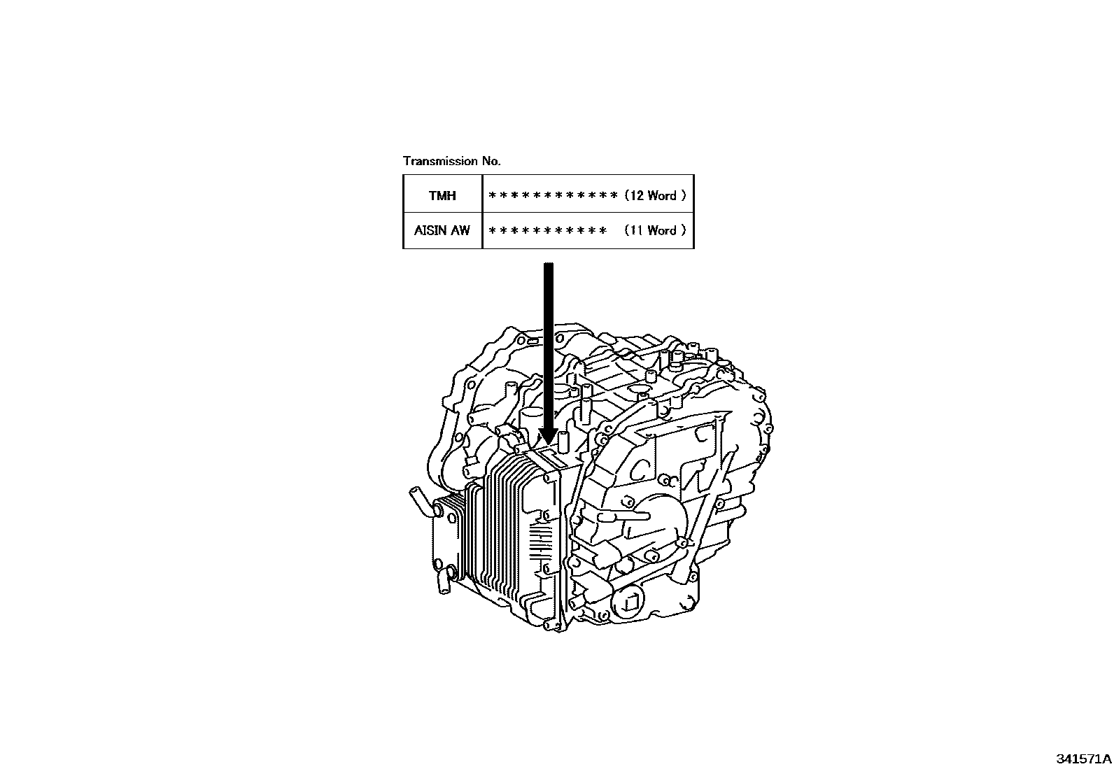 Toyota RAV4 传动桥总成(CVT) EPC diagram — 341571A