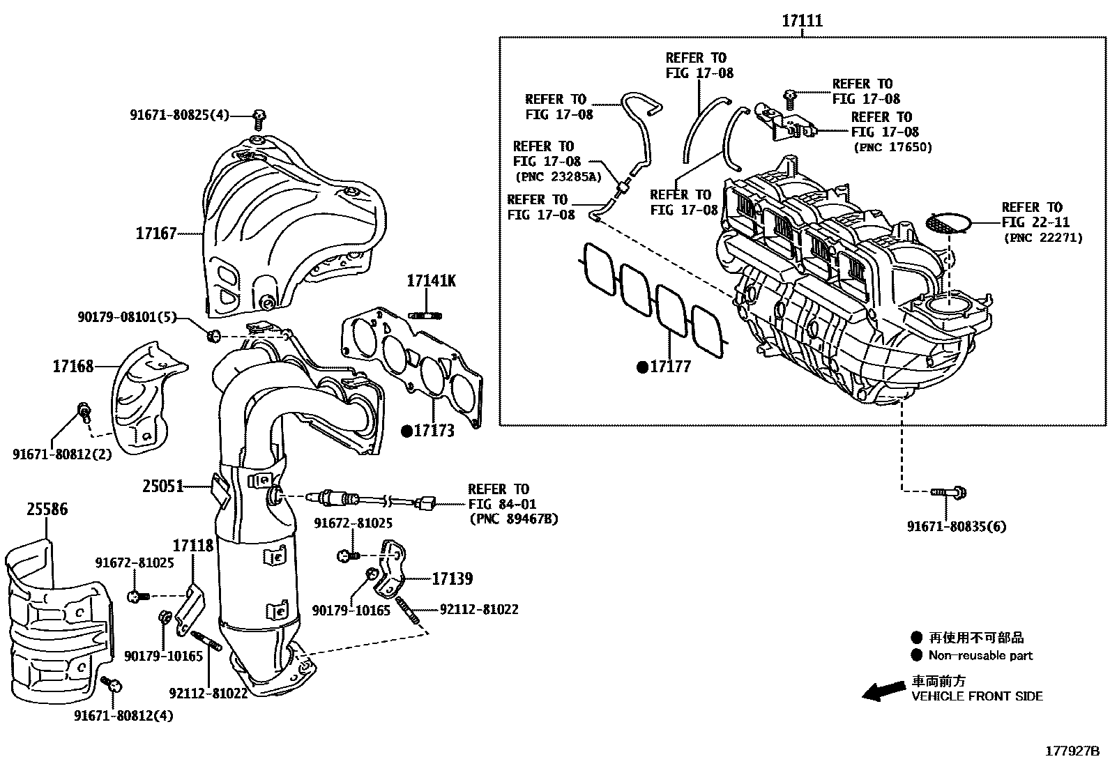 Toyota RAV4 Manifold EPC diagram — 177927B
