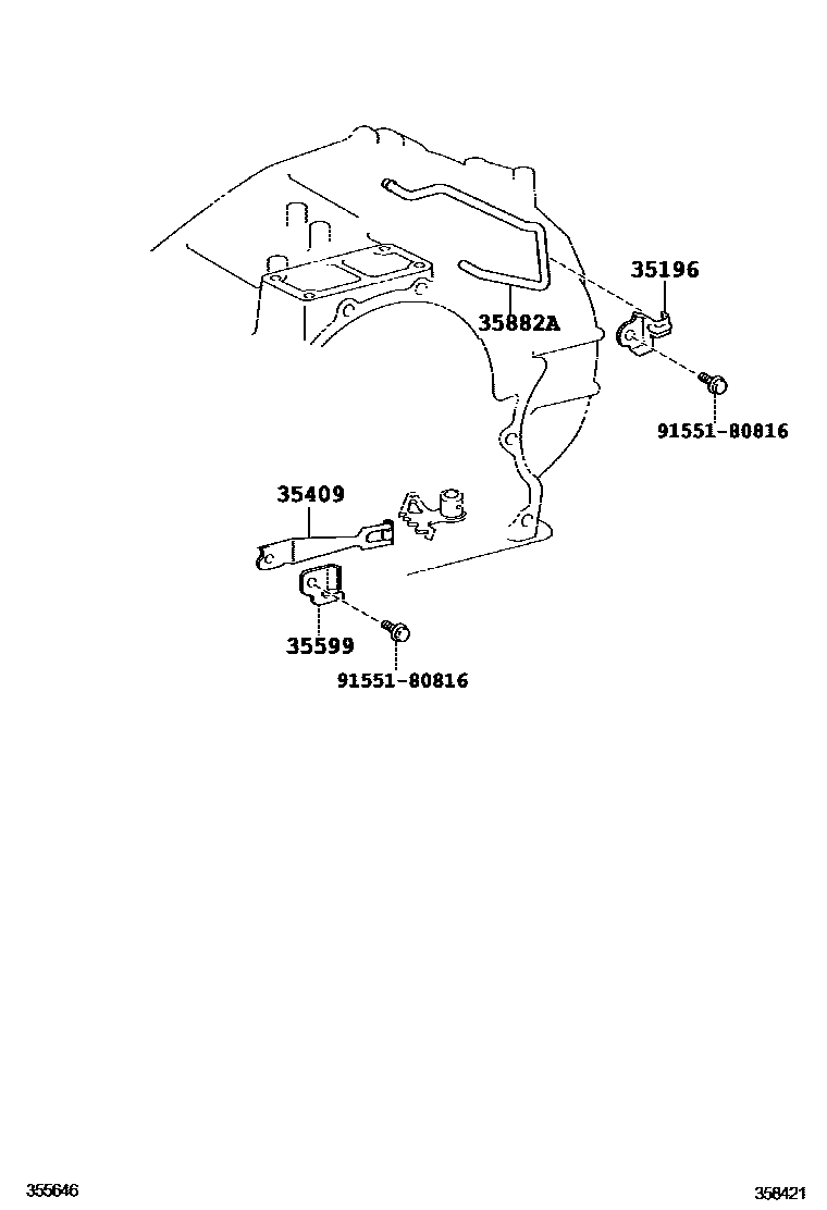 Toyota RAV4 阀体和滤油网(ATM) EPC diagram — 358421