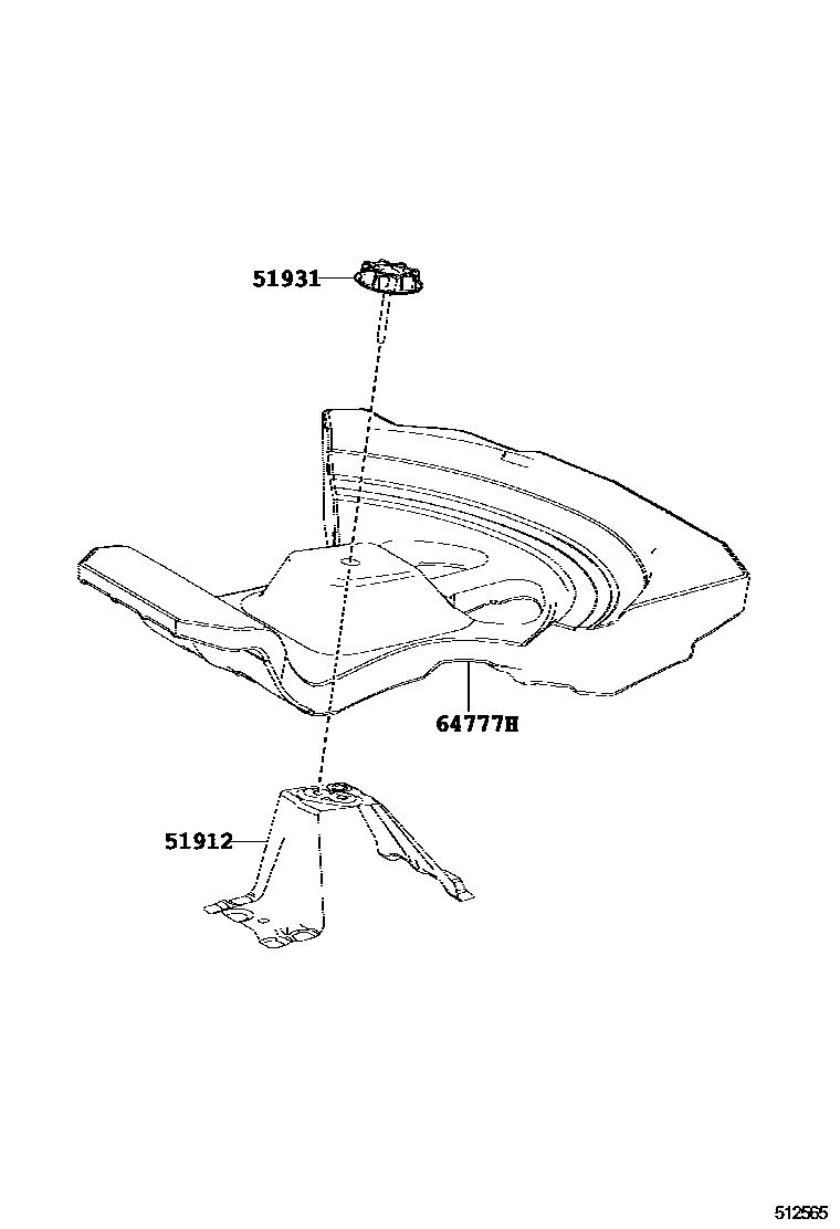 Toyota RAV4 Spare tire rack EPC diagram — 512565