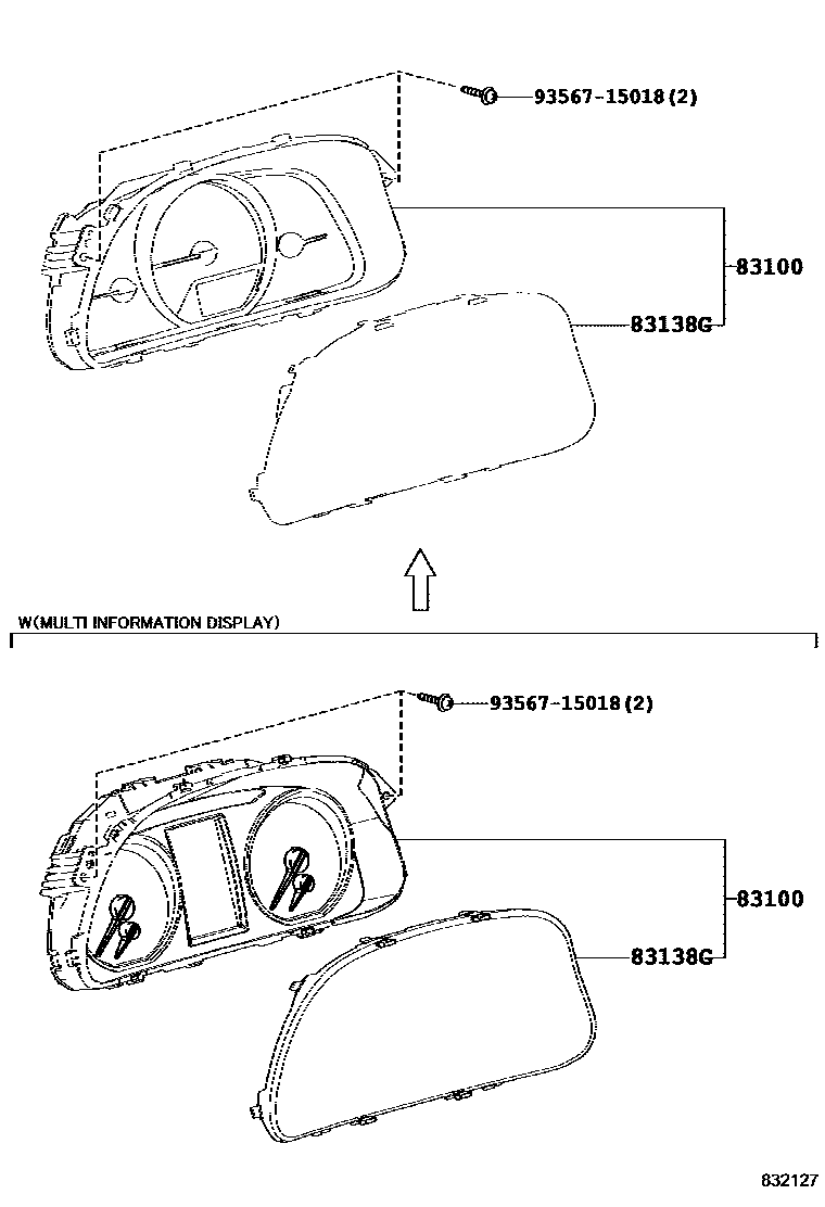 Toyota RAV4 仪表 EPC diagram — 832127