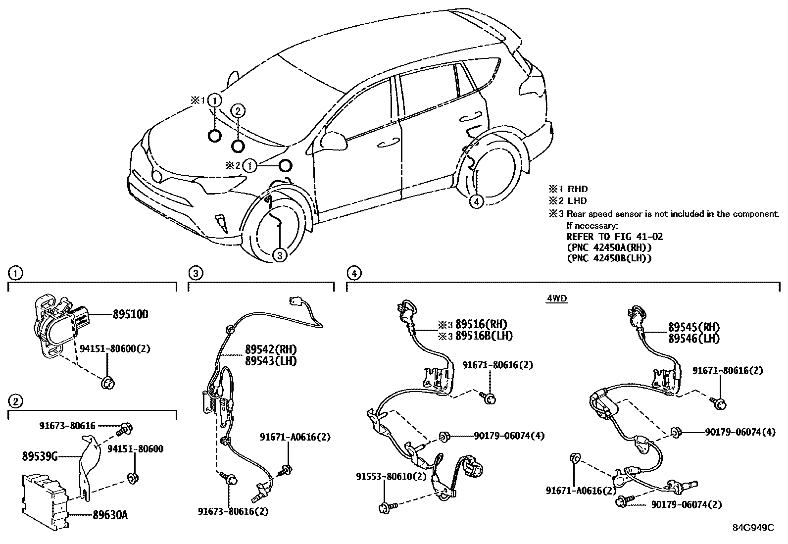Toyota RAV4 ABS 和 VSC EPC diagram — 84G949C