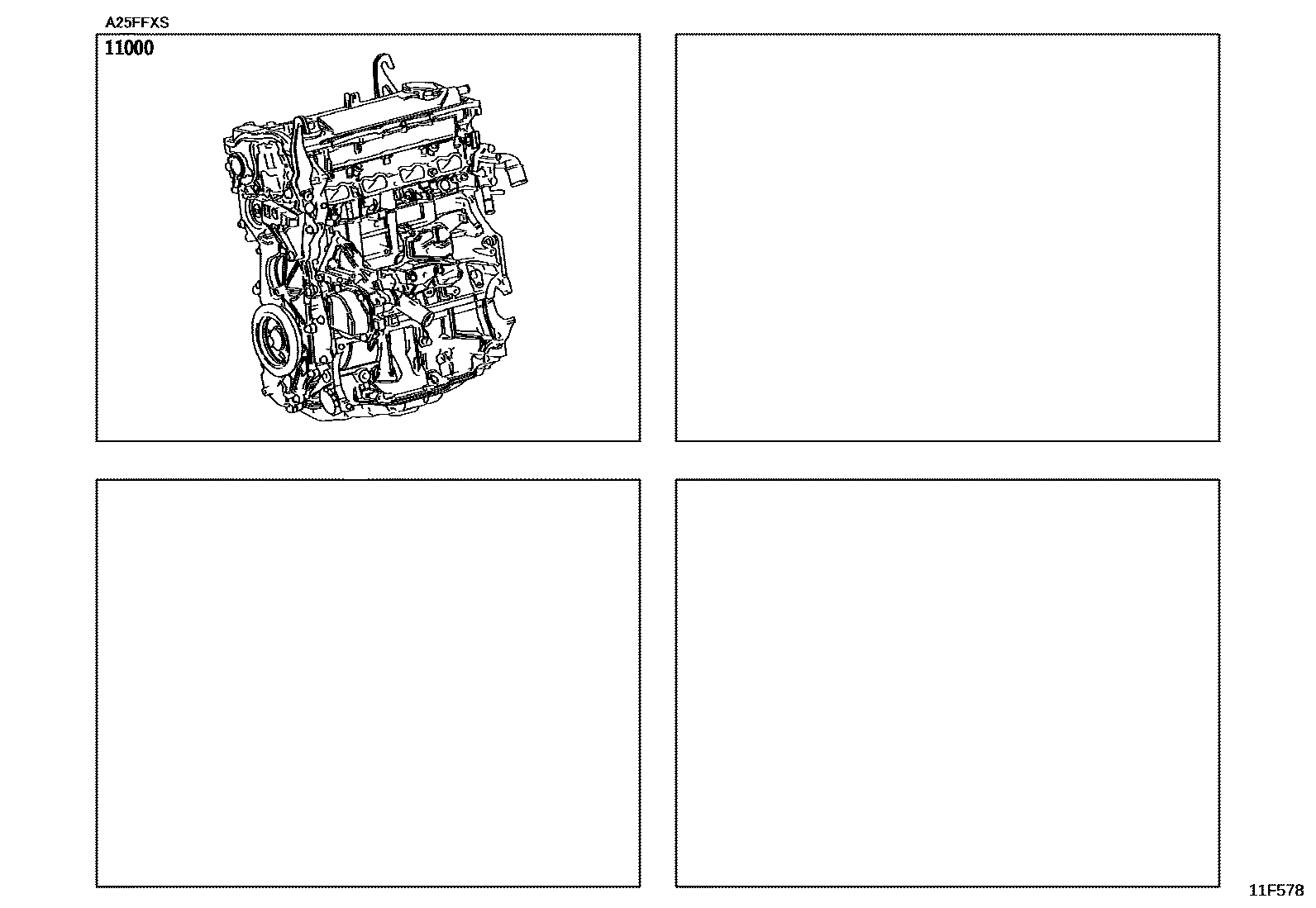 Toyota RAV4 Partial Engine Assembly EPC diagram — 11F578