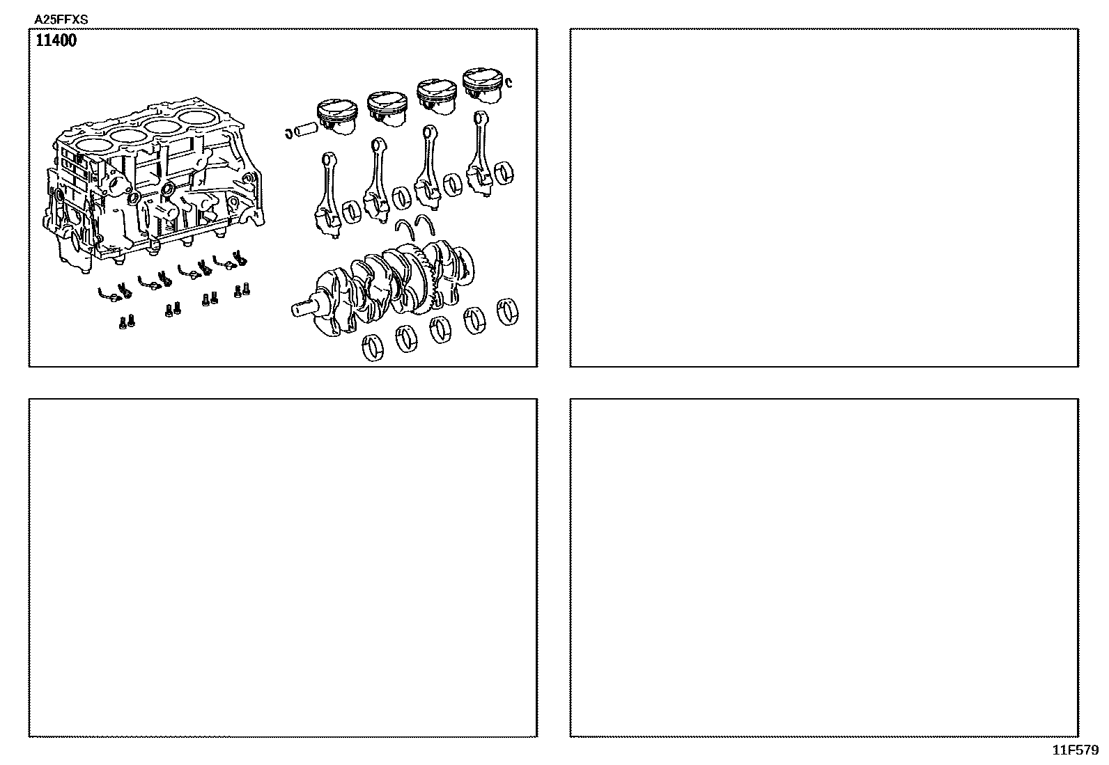 Toyota RAV4 Short Block Assembly EPC diagram — 11F579