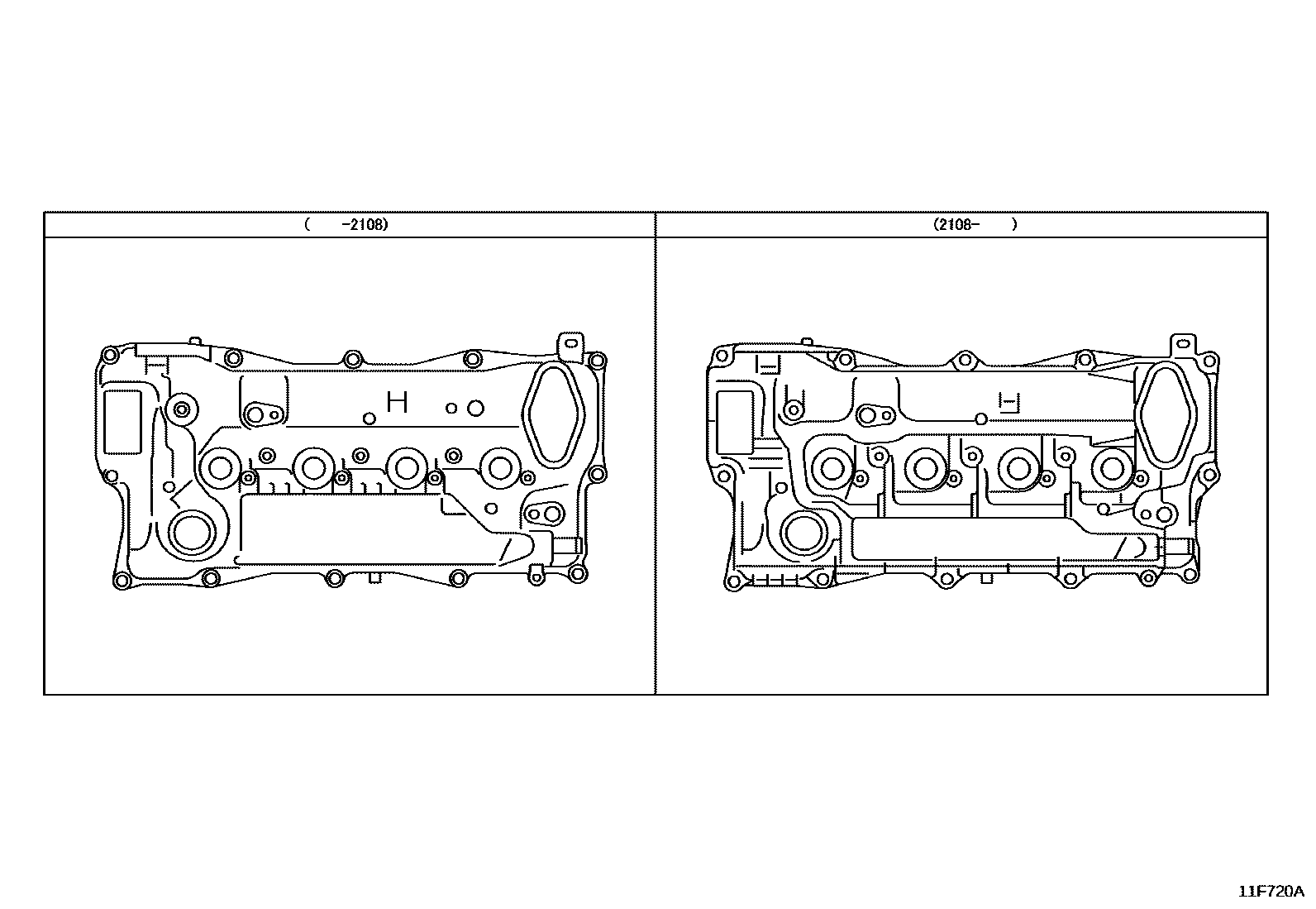 Toyota RAV4 Cylinder Head EPC diagram — 11F720A