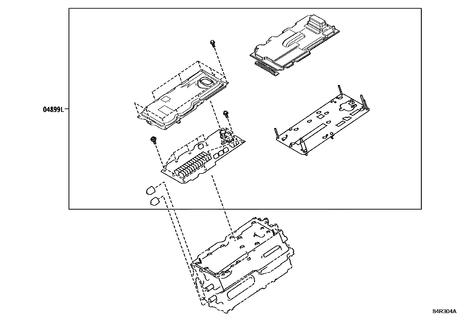 Toyota RAV4 HEV 逆变器 EPC diagram — 84R304A