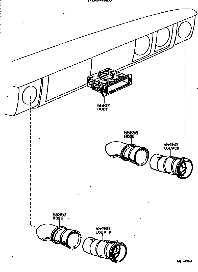 Toyota HILUX 前通风装置 EPC diagram — MB4777A
