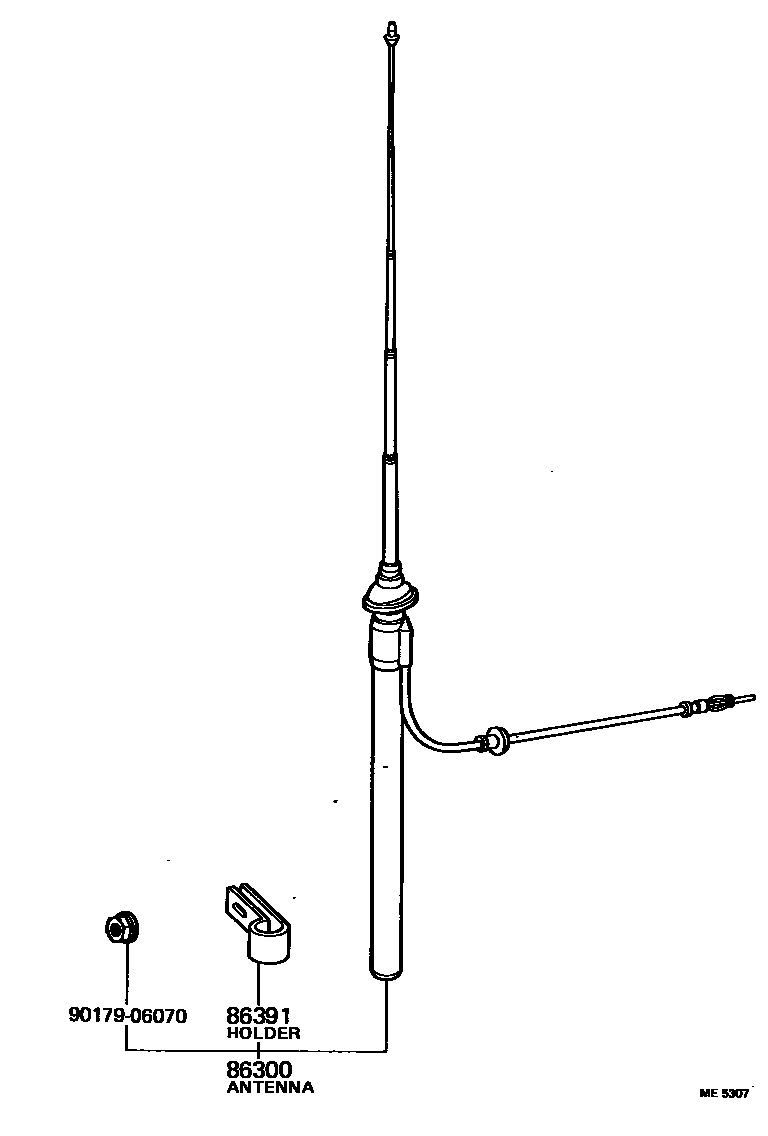 Toyota HILUX antenna EPC diagram — ME5307
