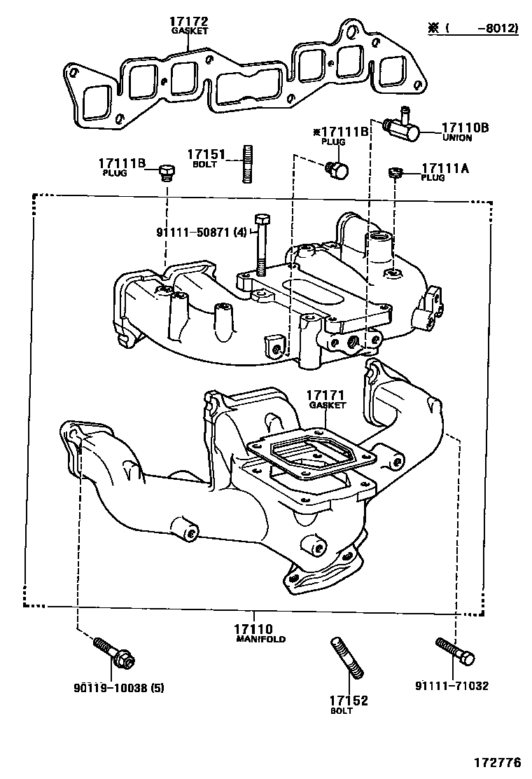 Toyota HILUX Manifold EPC diagram — 172776