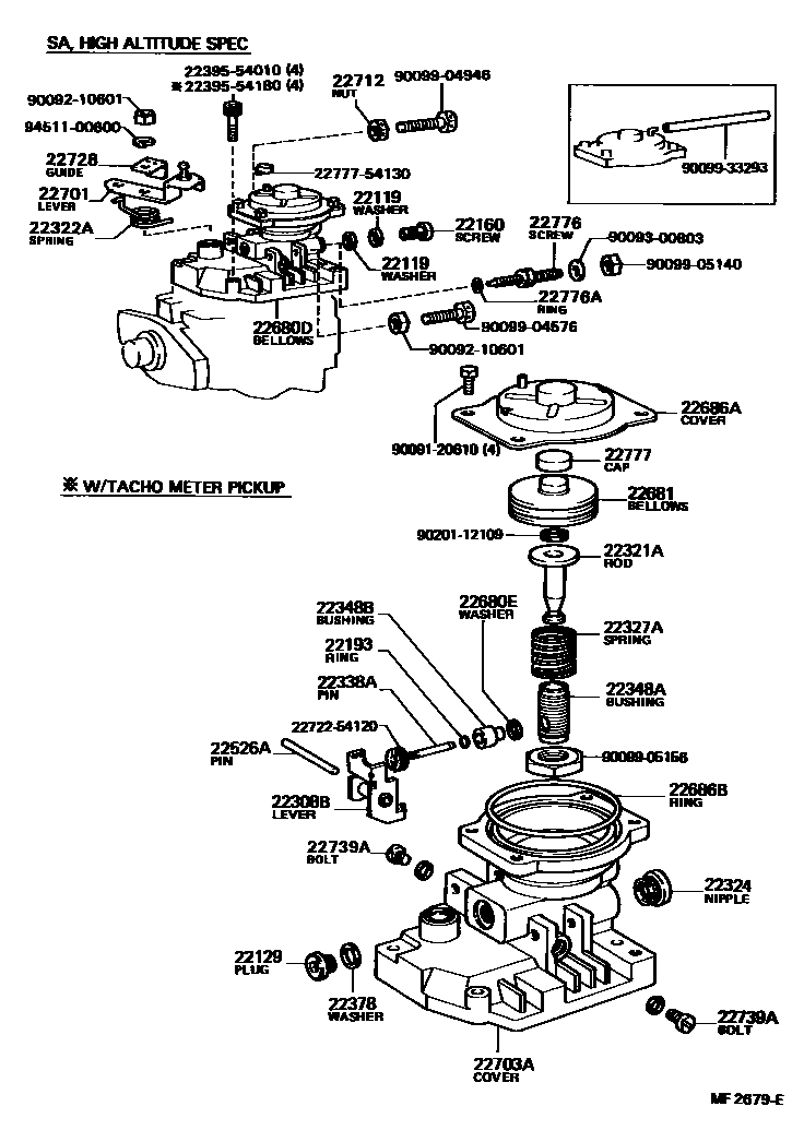 Toyota HILUX 喷油泵体 EPC diagram — MF2679E