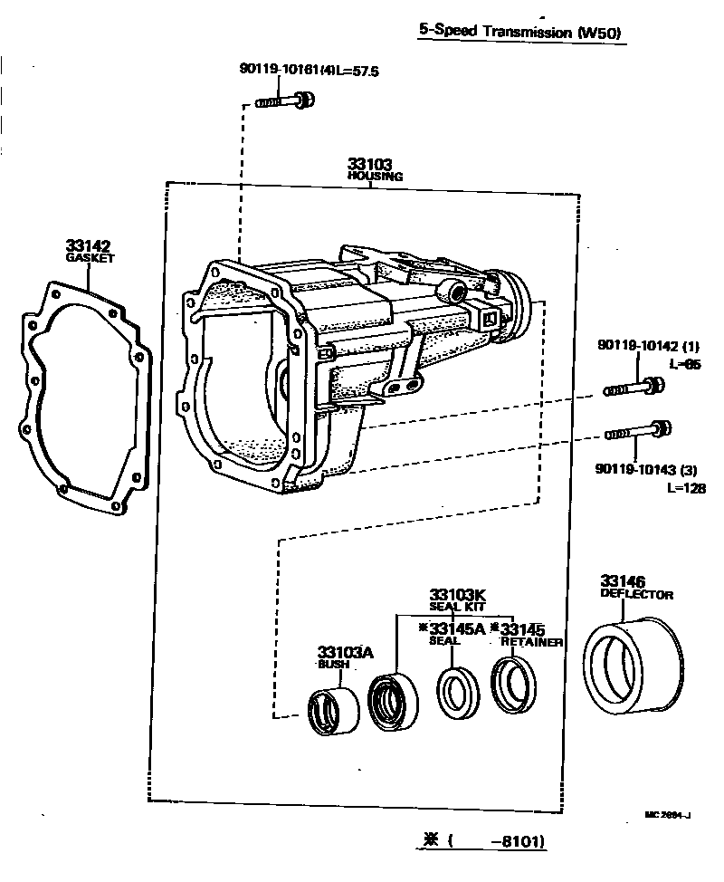 Toyota HILUX Extended shell (MTM) EPC diagram — MC2694J