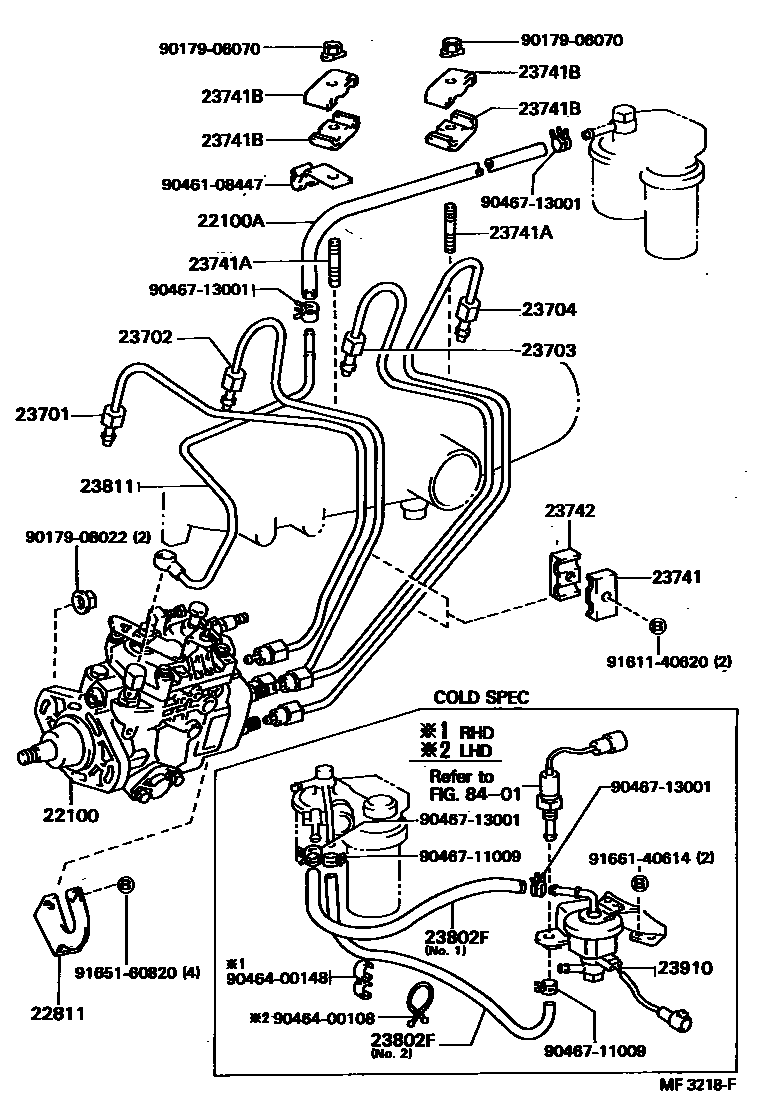 Toyota HILUX 喷油泵总成 EPC diagram — MF3218F