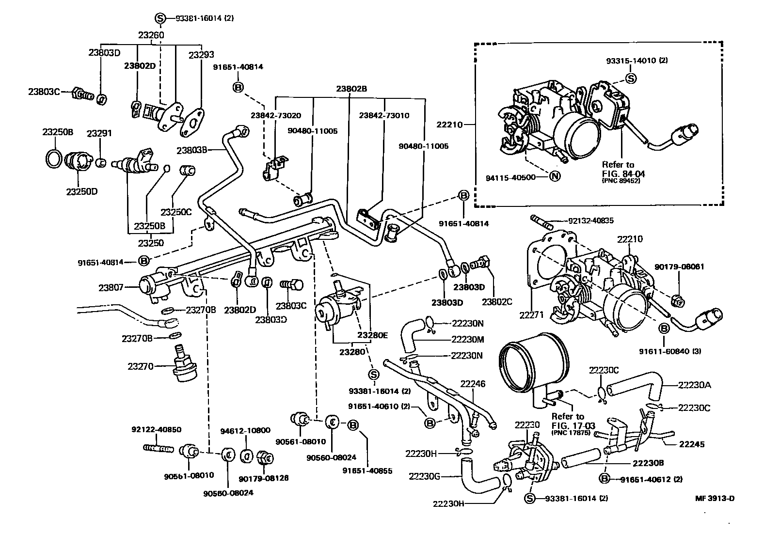 Toyota HILUX 燃油喷射系统 EPC diagram — MF3913D