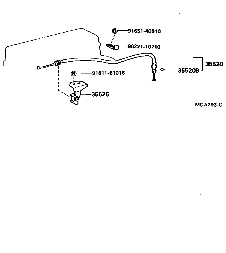 Toyota HILUX 节气阀连杆和阀杆(ATM) EPC diagram — MCA293C