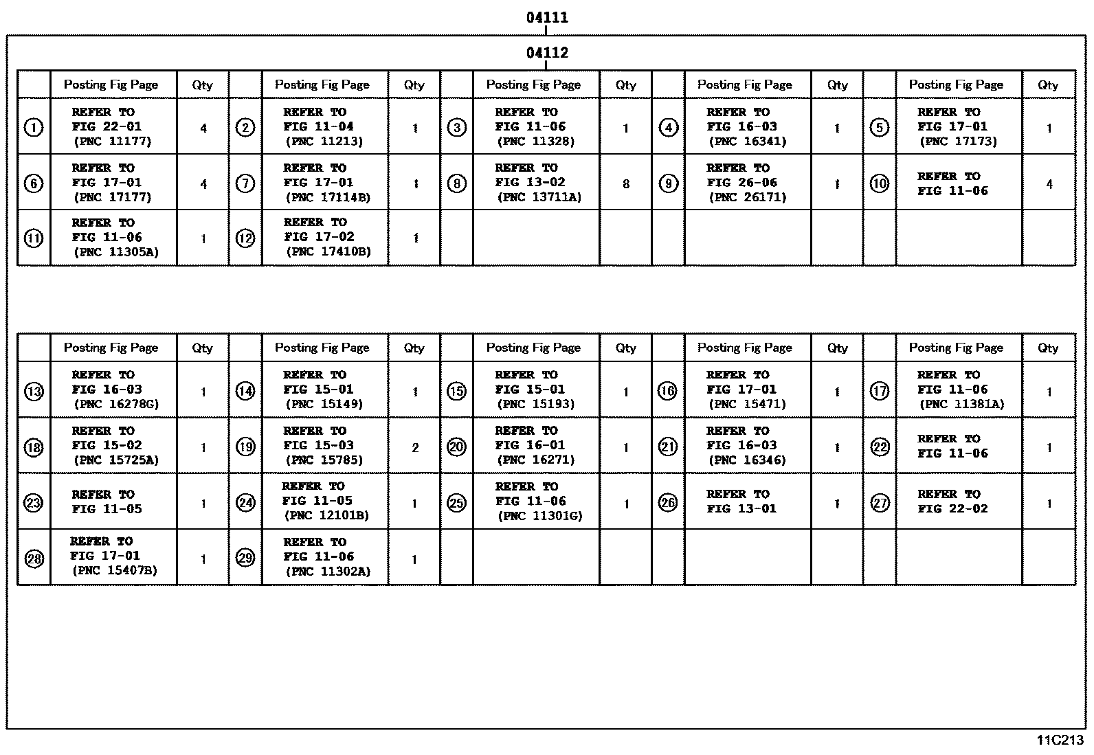 Toyota HILUX Engine Overhaul Gasket Kit EPC diagram — 11C213