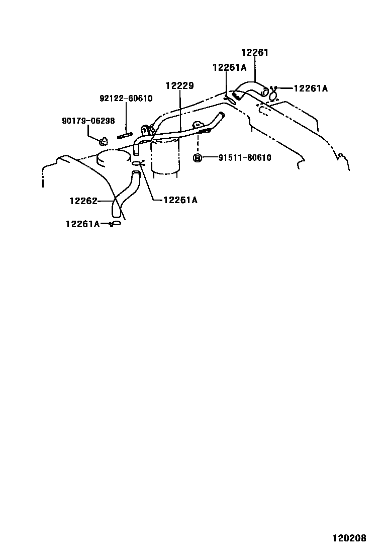 Toyota HILUX Ventilation Hose EPC diagram — 120208