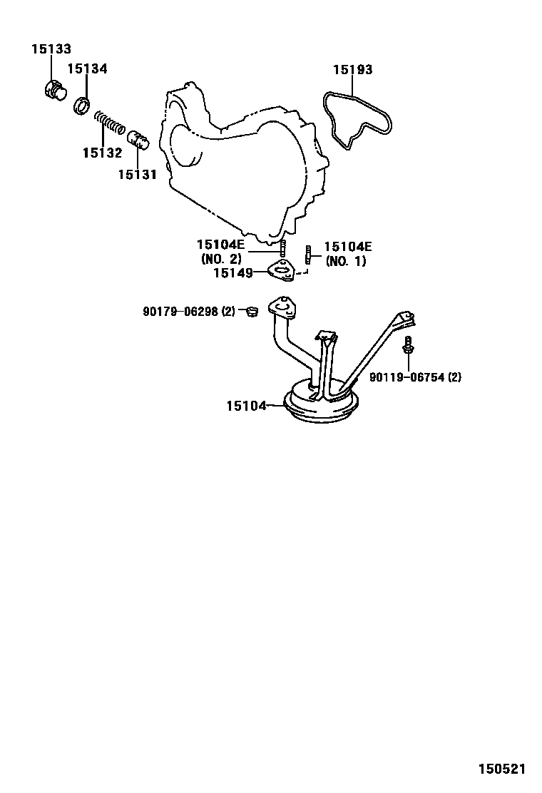 Toyota HILUX Engine Oil Pump EPC diagram — 150521