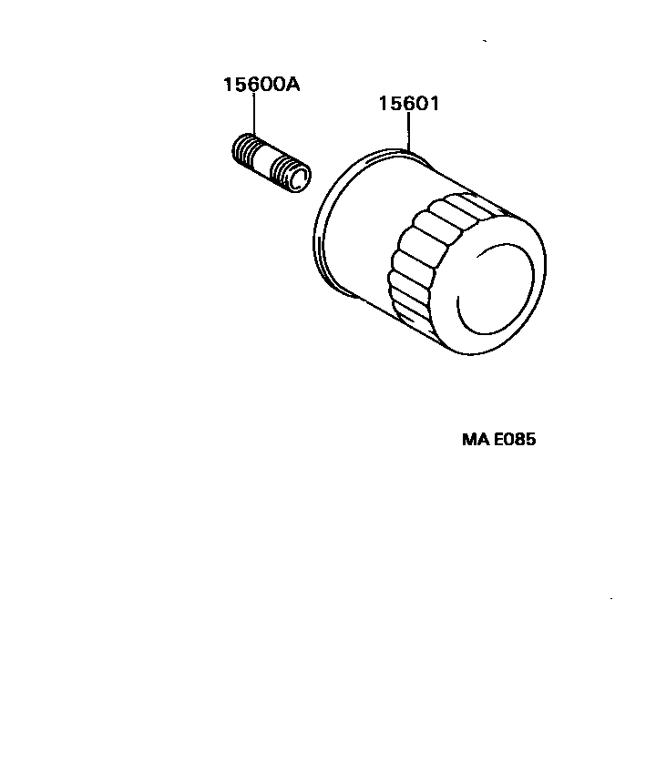 Toyota HILUX Oil Filter EPC diagram — MAE085