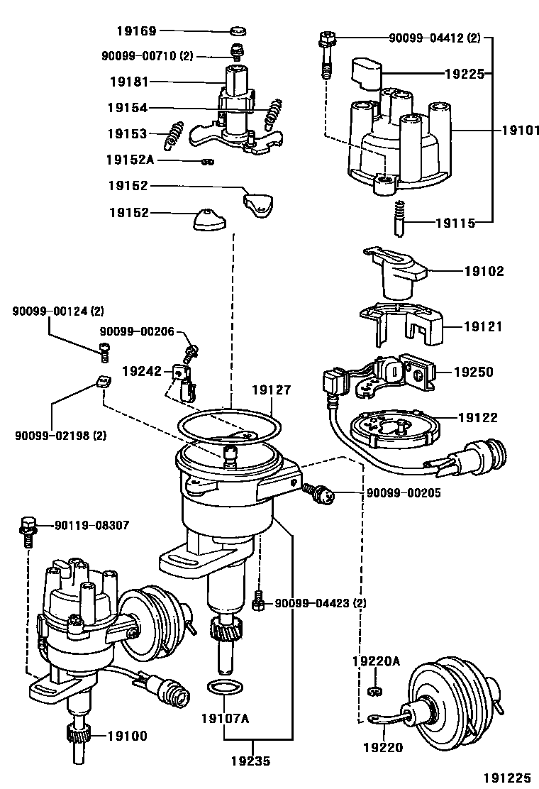 Toyota HILUX 分电器 EPC diagram — 191225
