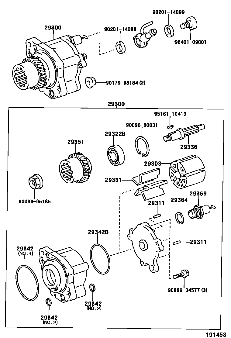 Toyota HILUX 真空泵 EPC diagram — 191453