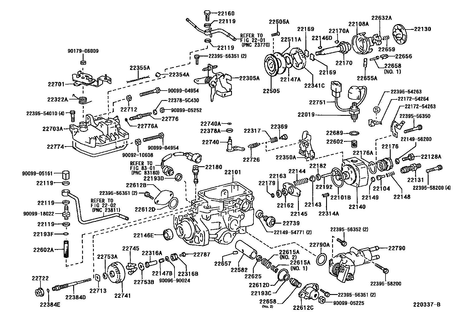 Toyota HILUX 喷油泵体 EPC diagram — 220337B