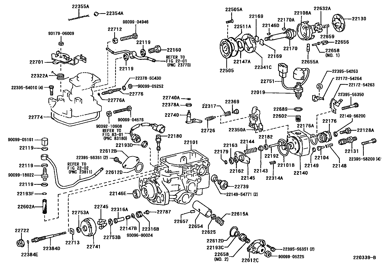 Toyota HILUX 喷油泵体 EPC diagram — 220339B