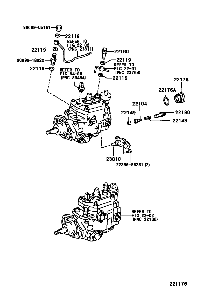 Toyota HILUX 喷油泵体 EPC diagram — 221176