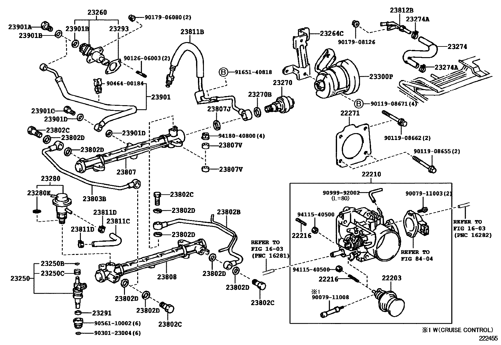 Toyota HILUX 燃油喷射系统 EPC diagram — 222455