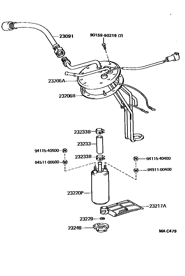 Toyota HILUX 燃油喷射系统 EPC diagram — MAC479