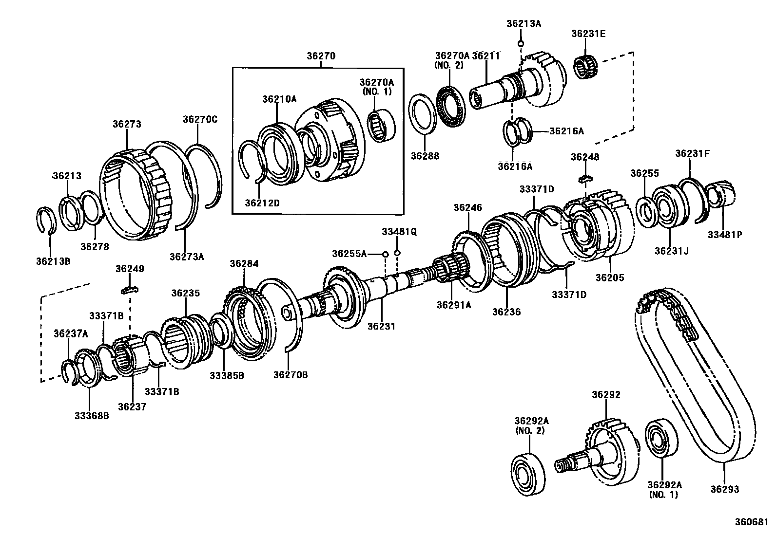 Toyota HILUX Transfer Gear EPC diagram — 360681