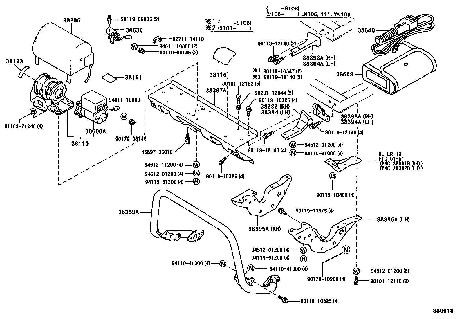 Toyota HILUX 绞盘 EPC diagram — 380013