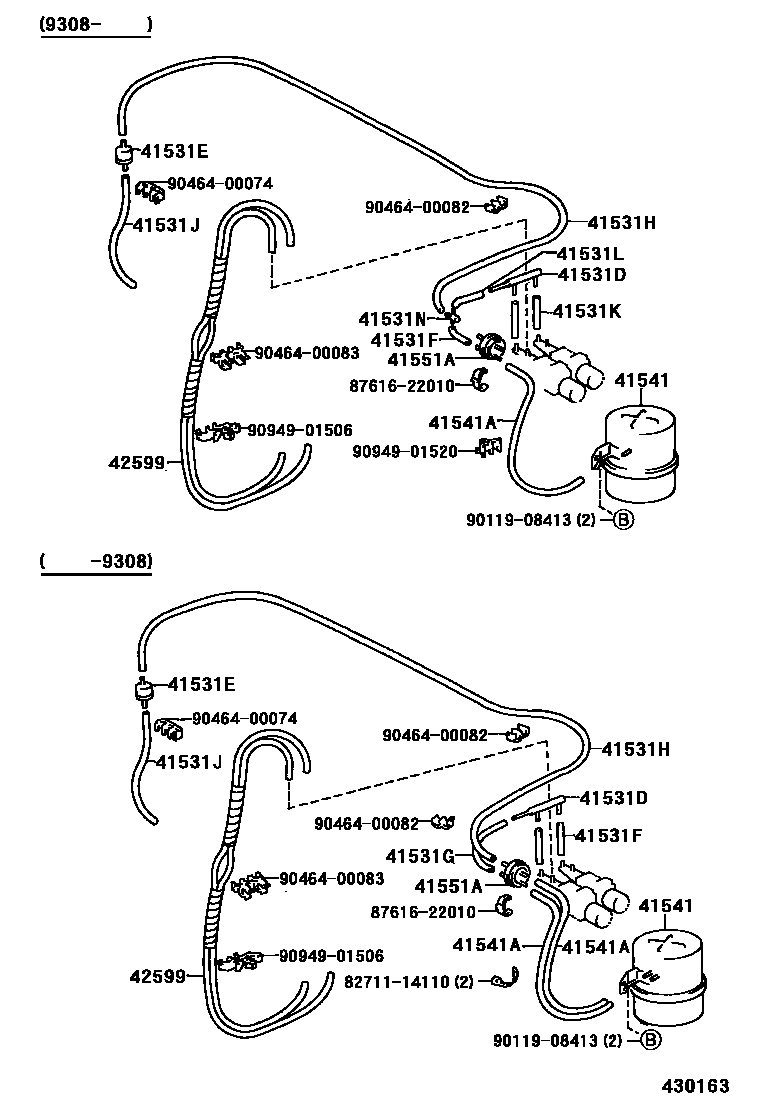 Toyota HILUX 前桥壳和差速器 EPC diagram — 430163