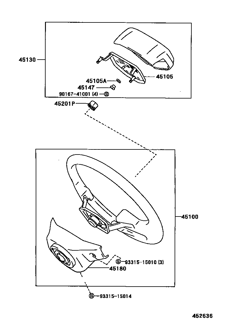 Toyota HILUX Steering Wheel EPC diagram — 452636